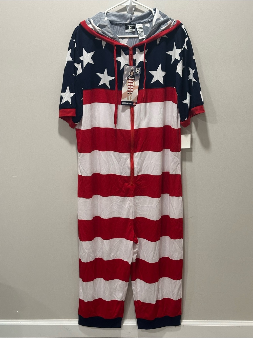Briefly Stated Union Suit Stars and Stripes Size XL